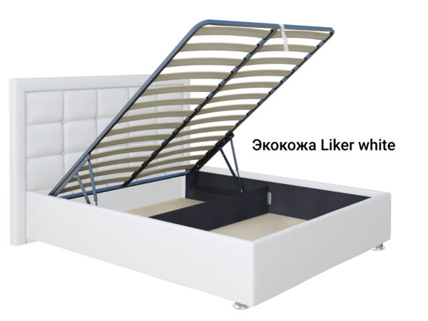 Кровать Promtex Оллер с подъёмным механизмом Liker white